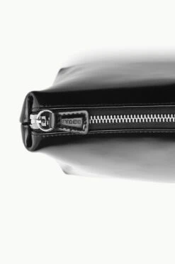 SHIRLEY LEATHER BAG | BLACK POLISHED -Staud STAUD SHIRLEYLEATHER TOTE BLACK FALL 23 ECOM 5