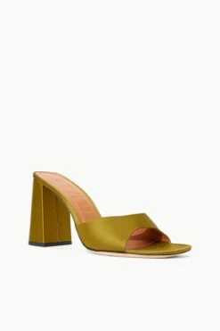 SLOANE HEEL | OLIVE SATIN 14 SLOANE HEEL | OLIVE SATIN -Staud STAUD SLOANE HEEL OLIVESATIN SPRING 23 ECOM 2 2