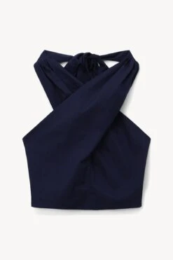 SMOCKED KAI TOP | NAVY -Staud STAUD SMOCKED KAI TOP NAVY HOLIDAY 22 ECOM 1 1