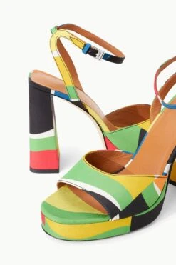 SOLANGE PLATFORM | MARBLE WAVE TAFFETA -Staud STAUD SOLANGE PLATFORM MARBLEWAVE SUPF 23 ECOM 4