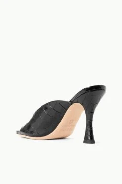 SYLVIA MULE | BLACK CROC EMBOSSED -Staud STAUD SYLVIA MULE BLACK SUPF 23 ECOM 3