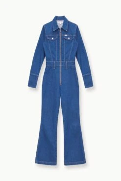 STAUD + WRANGLER THE BODY JUMPSUIT | DARK RINSE 20 STAUD + WRANGLER THE BODY JUMPSUIT | DARK RINSE -Staud STAUD THEBODYJUMPSUIT34 JUMPSUITROMPER DARKRINSE WRANGLER 23 ECOM 1