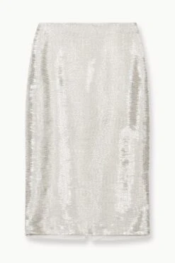TULIP SKIRT | SILVER -Staud STAUD TULIP SKIRT SILVER FALL 23 ECOM 1