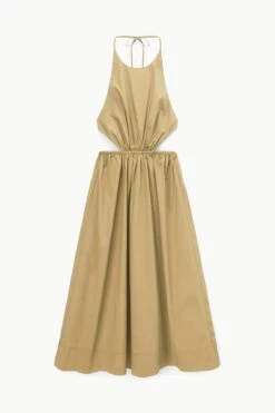 VANESSA DRESS | KHAKI -Staud STAUD VANESSA DRESS KHAKI SPRING 23 ECOM 1 8e2ef05e 1a55 4820 b742 359539c04e33