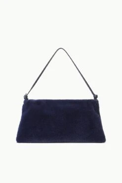 VIVI SHOULDER BAG | NAVY FAUX FUR