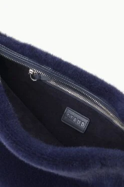 VIVI SHOULDER BAG | NAVY FAUX FUR -Staud STAUD VIVI SHOULDERBAG NAVY FALL 23 ECOM 3