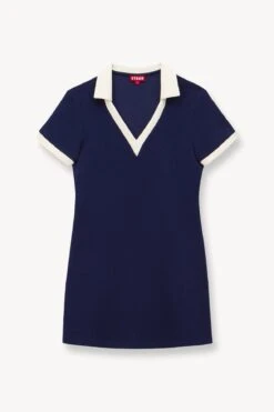 VOLLEY DRESS | NAVY IVORY 12 VOLLEY DRESS | NAVY IVORY -Staud STAUD VOLLEY DRESS NAVY SUPF 23 ECOM 1 1
