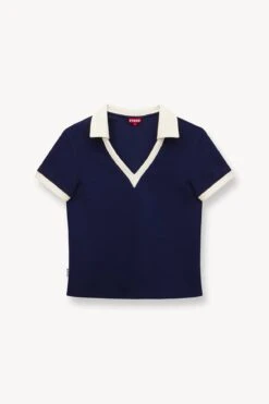 VOLLEY TOP | NAVY IVORY 14 VOLLEY TOP | NAVY IVORY -Staud STAUD VOLLEY TOP NAVY SUPF 23 ECOM 1