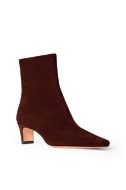 WALLY ANKLE BOOT | MAHOGANY SUEDE -Staud STAUD WALLY ANKLE BOOT MAHOGANY SUPF 23 ECOM 2 web 1