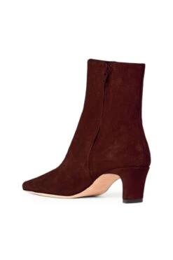 WALLY ANKLE BOOT | MAHOGANY SUEDE -Staud STAUD WALLY ANKLE BOOT MAHOGANY SUPF 23 ECOM 3 web 1