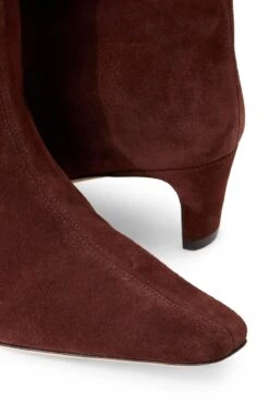 WALLY ANKLE BOOT | MAHOGANY SUEDE -Staud STAUD WALLY ANKLE BOOT MAHOGANY SUPF 23 ECOM 4 web 1