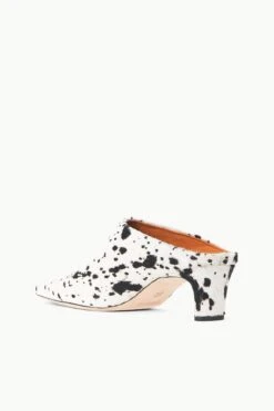 WALLY MULE | BLACK & WHITE HAIRCALF -Staud STAUD WALLY MULE BLACKWHITEHAIRCALF FALL 23 ECOM 3