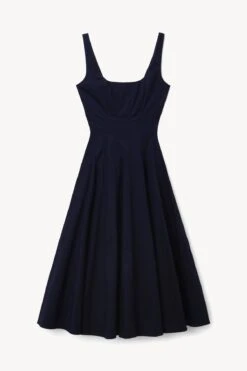 WELLS DRESS | NAVY -Staud STAUD WELLS DRESS NAVY HOLIDAY 22 ECOM 1
