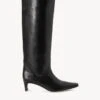 WESTERN WALLY BOOT | BLACK -Staud STAUD WESTERN WALLY BOOT BLACKLEATHER SEASON 22 ECOM 1