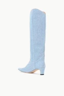 WESTERN WALLY BOOT | DENIM BLUE -Staud STAUD WESTERNWALLY BOOT DENIMBLUE FALL 23 ECOM 3