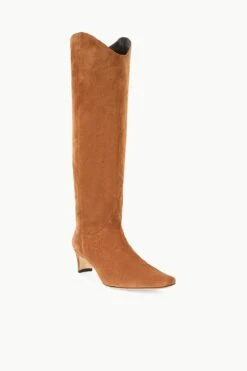 WESTERN WALLY BOOT | TAN SUEDE -Staud STAUD WESTERNWALLY BOOT TANSUEDE SEASON 22 ECOM 2