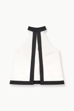 WRIGHT TOP | ECRU BLACK -Staud STAUD WRIGHT WOVENTOP ECRUBLACK FALL 23 ECOM 1