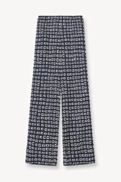 ZACH PANT | NAVY GEOSCAPE -Staud STAUD ZACH PANT NAVY GEOSCAPE FALL 23 ECOM 1