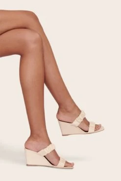 FRANKIE WEDGE | CREAM -Staud Shoes 01412 web