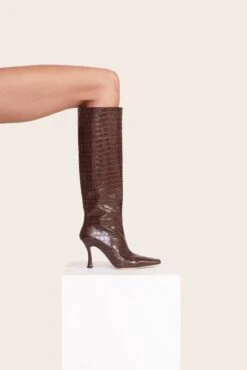 CAMI BOOT | ESPRESSO CROC EMBOSSED -Staud Shoes2 00252 web