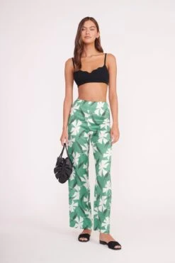 PALM BAG | BLACK 13 PALM BAG | BLACK -Staud TARA TOP BLACK OSCAR PANT GREEN PINWHEEL 00409 web