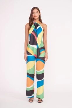 OSCAR PANT | MARBLE WAVE -Staud TROPEA TOP OSCAR PANT MARBLE WAVE 04762 2 web