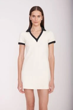 VOLLEY DRESS | IVORY BLACK 11 VOLLEY DRESS | IVORY BLACK -Staud Volley Dress Ivory Black 028 01489 web