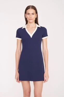 VOLLEY DRESS | NAVY IVORY 10 VOLLEY DRESS | NAVY IVORY -Staud Volley Dress Navy Ivory 023 01295 web