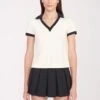 VOLLEY TOP | IVORY BLACK