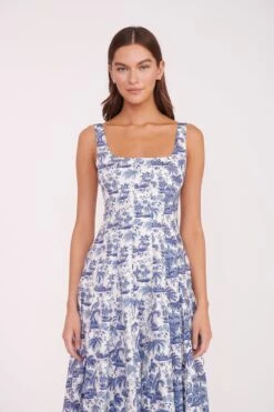 WELLS DRESS | BLUE TOILE 13 WELLS DRESS | BLUE TOILE -Staud WELLS DRESS TOILE RESHOOT 01674 web