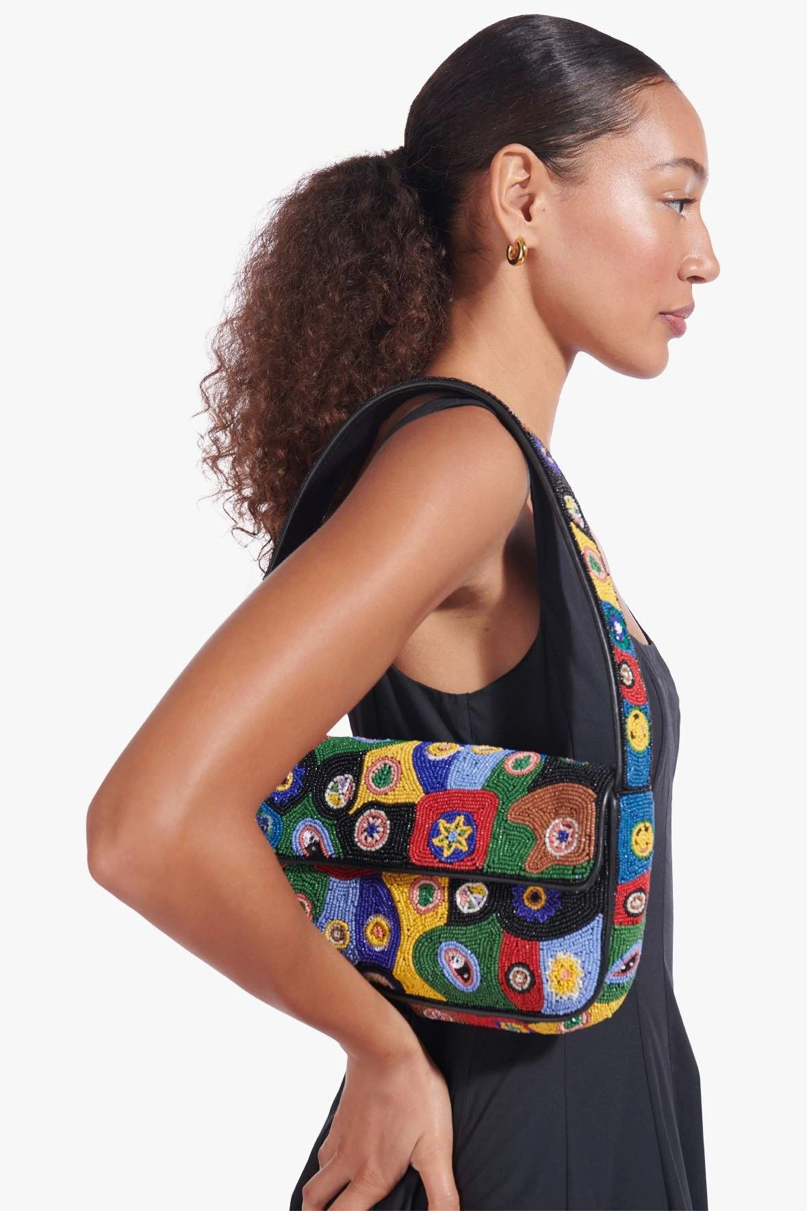 TOMMY BEADED BAG | BLACK MILLEFIORI 4 TOMMY BEADED BAG | BLACK MILLEFIORI - Image 2