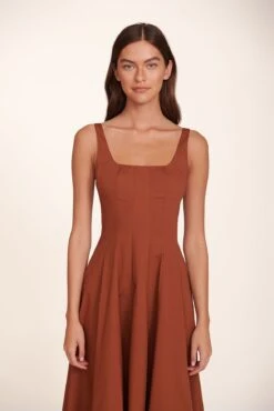 WELLS DRESS | TAN 12 WELLS DRESS | TAN -Staud Wells Dress Tan 817 edit web