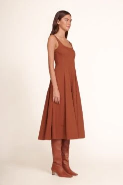 WELLS DRESS | TAN 10 WELLS DRESS | TAN -Staud Wells Dress Tan 821 edit web
