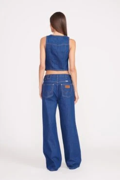 STAUD + WRANGLER THE LOOSE JEAN | DARK RINSE -Staud Wrangler 0606 web