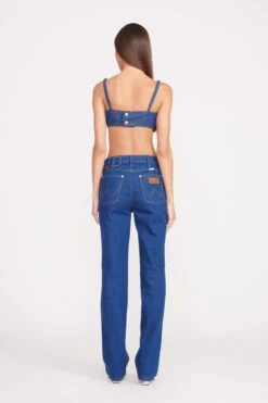 STAUD + WRANGLER THE STRAIGHT CUT JEAN | DARK RINSE -Staud Wrangler 0889 web