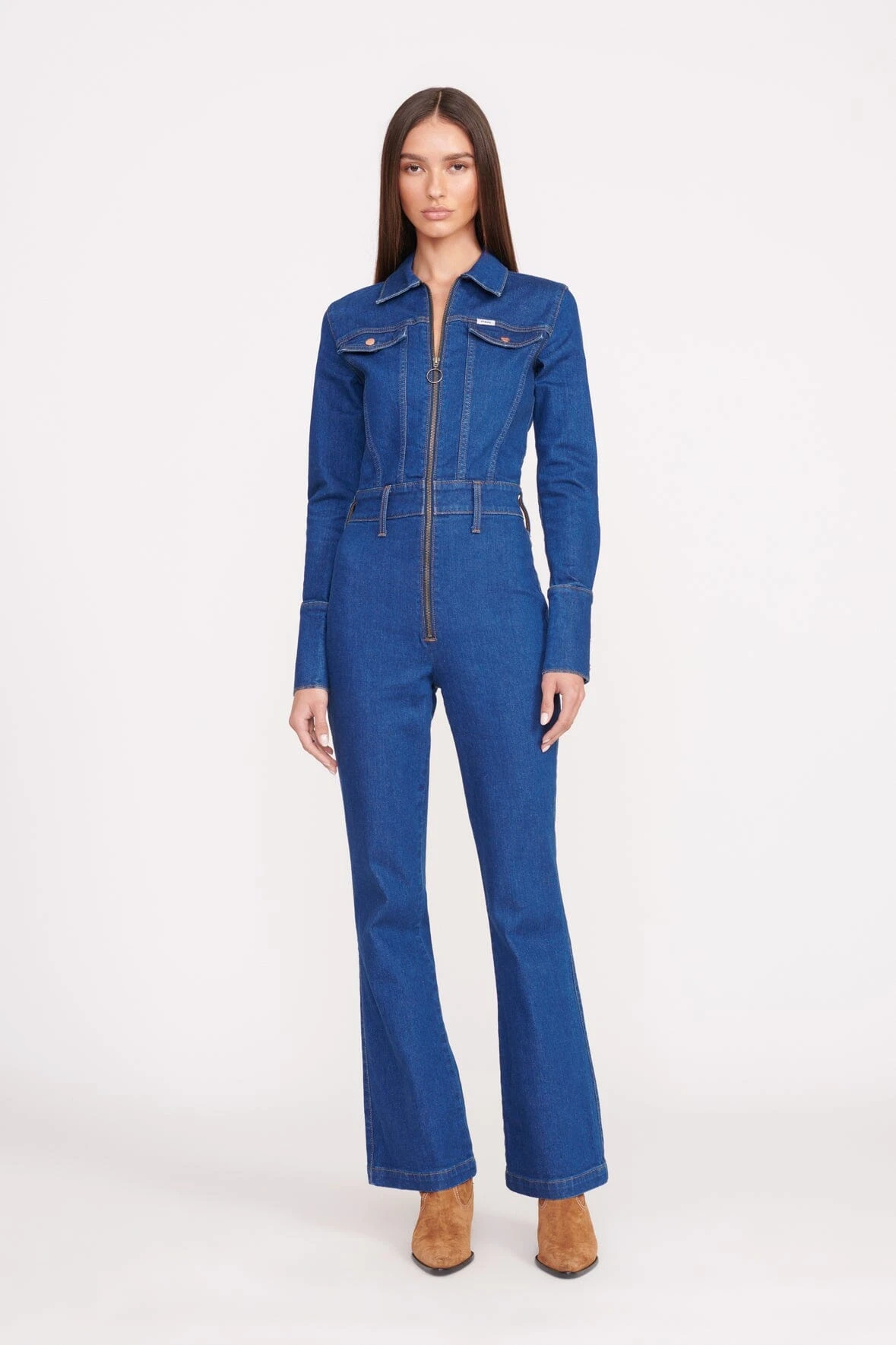 STAUD + WRANGLER THE BODY JUMPSUIT | DARK RINSE 3 STAUD + WRANGLER THE BODY JUMPSUIT | DARK RINSE