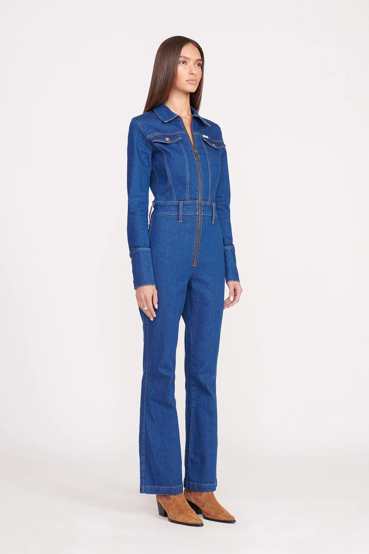 STAUD + WRANGLER THE BODY JUMPSUIT | DARK RINSE 5 STAUD + WRANGLER THE BODY JUMPSUIT | DARK RINSE - Image 3