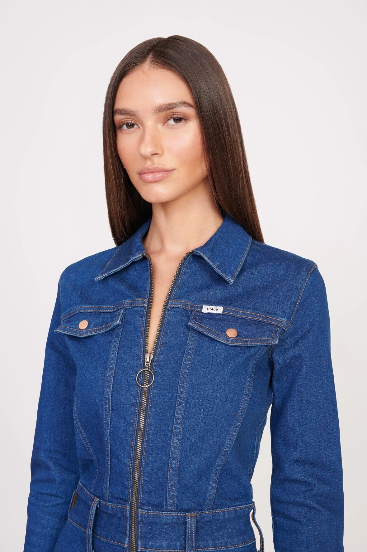 STAUD + WRANGLER THE BODY JUMPSUIT | DARK RINSE 9 STAUD + WRANGLER THE BODY JUMPSUIT | DARK RINSE - Image 7