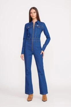 STAUD + WRANGLER THE BODY JUMPSUIT | DARK RINSE 17 STAUD + WRANGLER THE BODY JUMPSUIT | DARK RINSE -Staud Wrangler 1231 web
