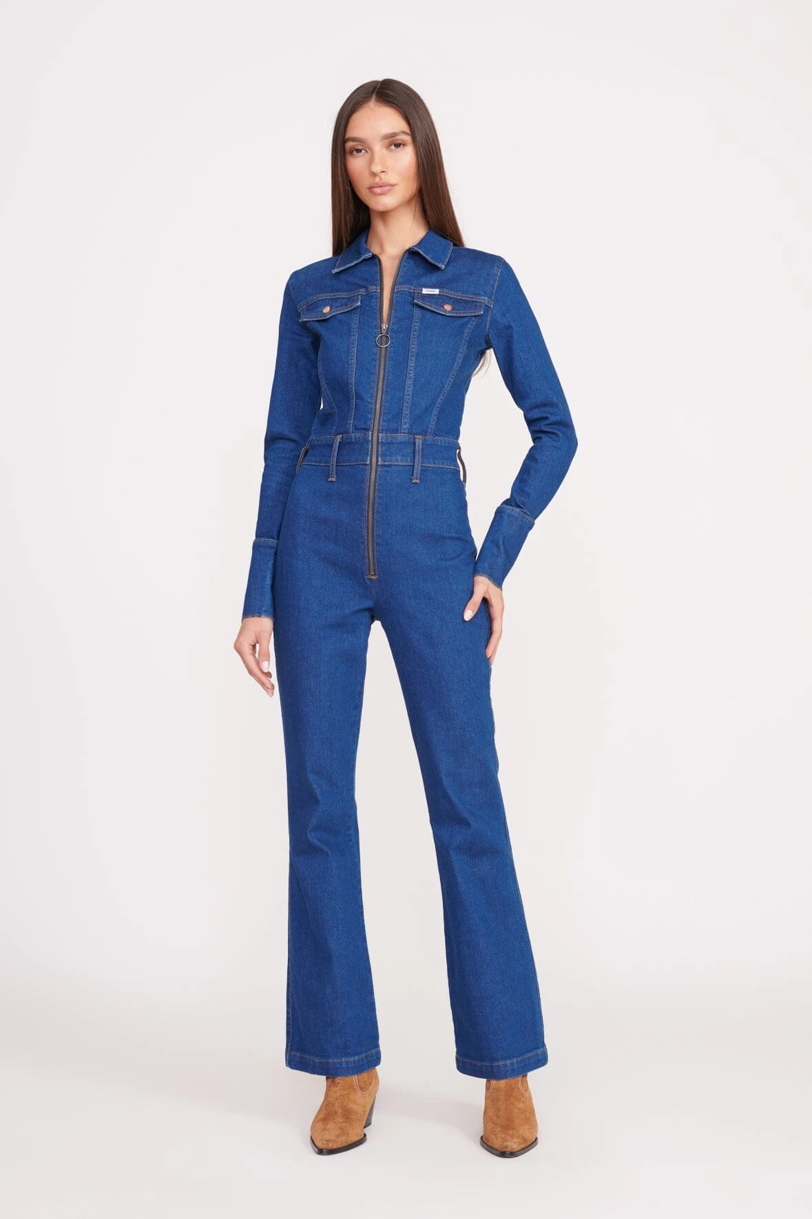 STAUD + WRANGLER THE BODY JUMPSUIT | DARK RINSE 8 STAUD + WRANGLER THE BODY JUMPSUIT | DARK RINSE - Image 6