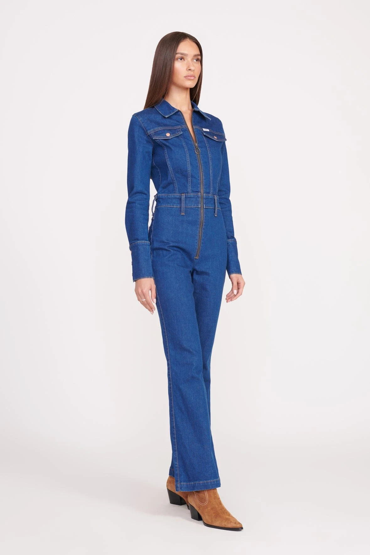 STAUD + WRANGLER THE BODY JUMPSUIT | DARK RINSE 6 STAUD + WRANGLER THE BODY JUMPSUIT | DARK RINSE - Image 4