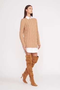 ALDRIN DRESS | CAMEL WHITE -Staud aldrin dress camel white 6 8b8e2548 1c19 4667 888f 4399f3fb3add