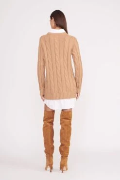 ALDRIN DRESS | CAMEL WHITE -Staud aldrin dress camel white 7 bce79fad 1ce3 4841 9968 67952f48712f