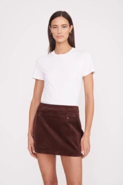 ANNETTE SKIRT | MAHOGANY -Staud annette skirt mahogany 2 2c168275 2ae5 48f0 bd9f 87d1fa5564be