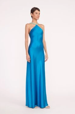 CADENCE DRESS | ISLAND BLUE 11 CADENCE DRESS | ISLAND BLUE -Staud cadence dress island blue 02429 web