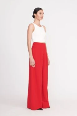 CALEB PANT | RUBY -Staud caleb pant ruby 4 7172029e 5099 4bcc 8d6d 42b2af063d8f