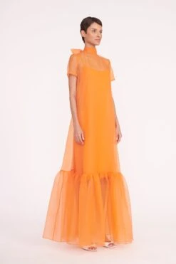 CALLUNA DRESS | NECTARINE -Staud calluna dress nectarine 02215 web