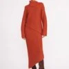 CANTILEVER SKIRT | CINNAMON -Staud cantilever skirt cinnamon 1