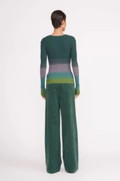 CARGO SWEATER | PINE FOREST -Staud cargo sweater pine forest 1