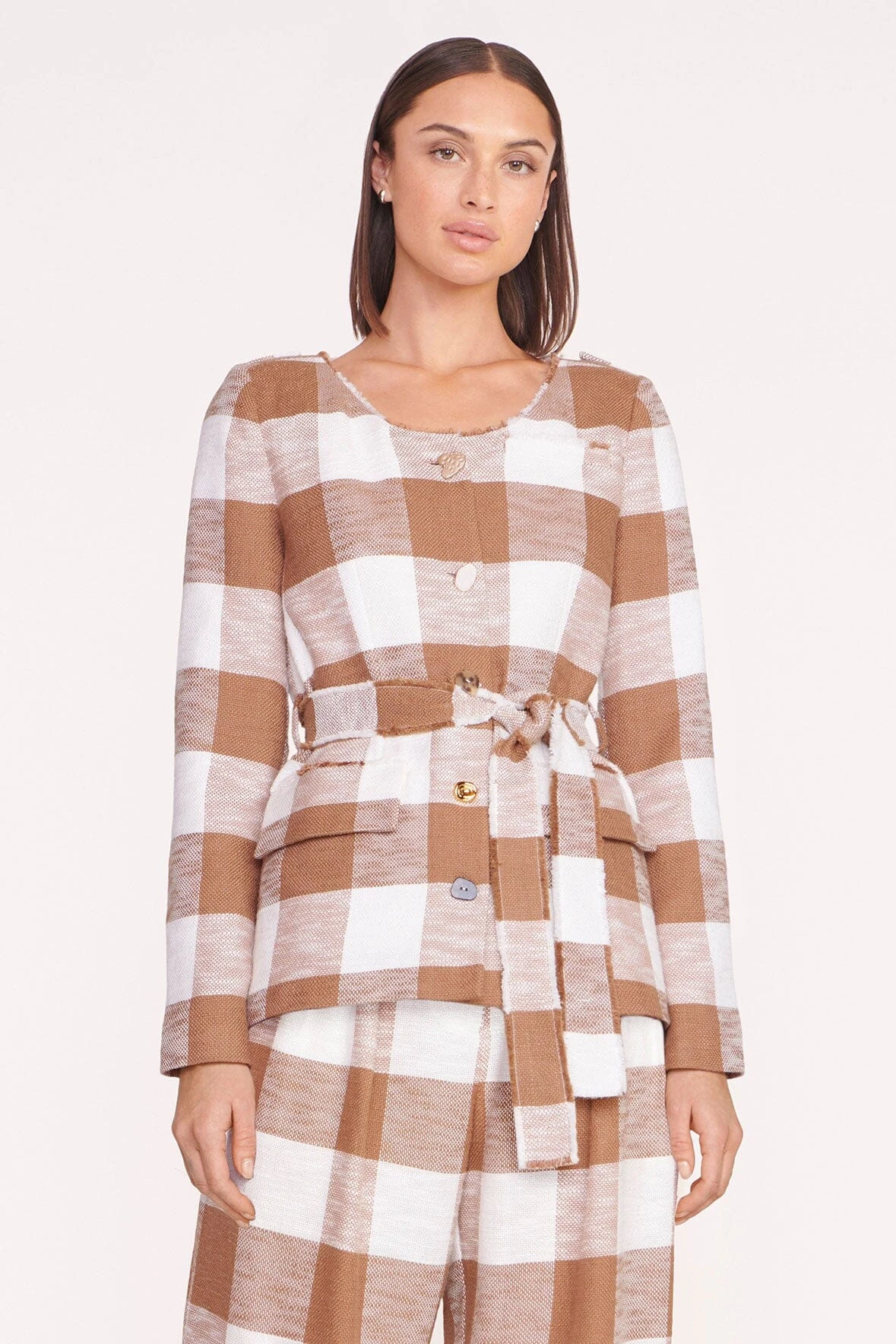 LUISA PANT | TOBACCO GINGHAM 5 LUISA PANT | TOBACCO GINGHAM - Image 3